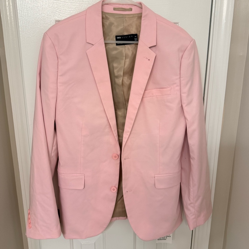 ASOS Three Piece Suit in light pink PROM
